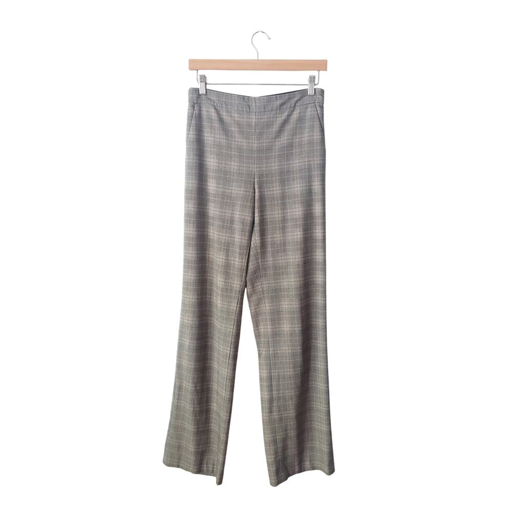 Babaton Ivy Plaid Straight Leg Pants Black/Grey Size 6